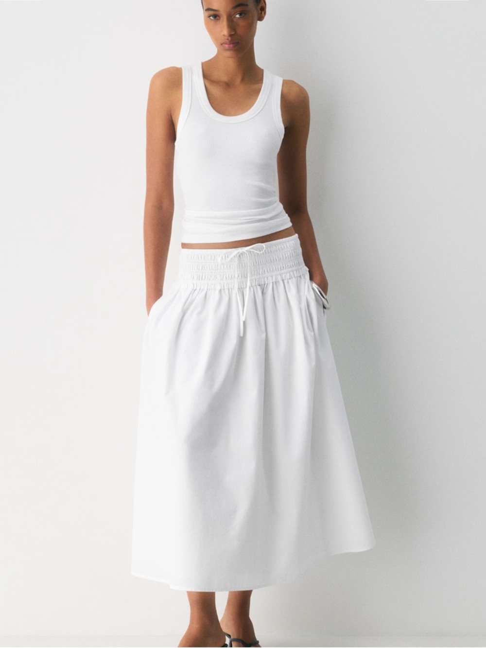 Wilfred Vetiver Poplin Skirt